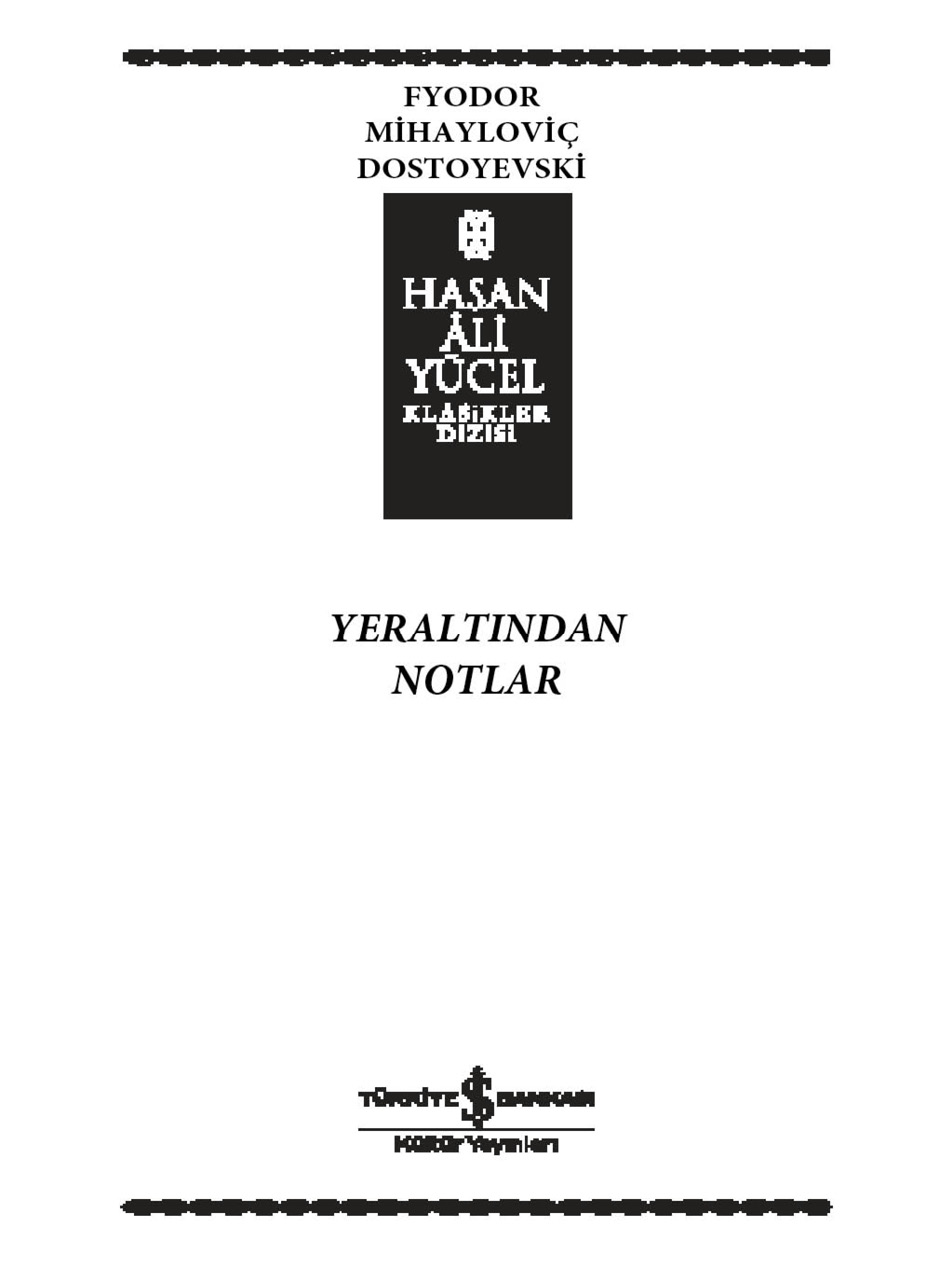 Yeraltindan notlar