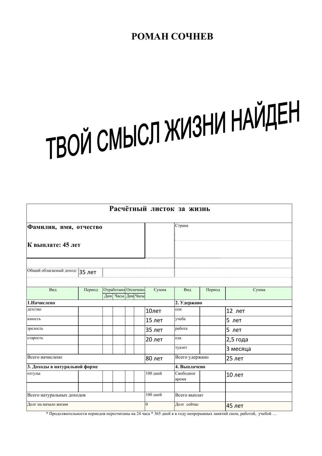 Твой смысл жизни найден